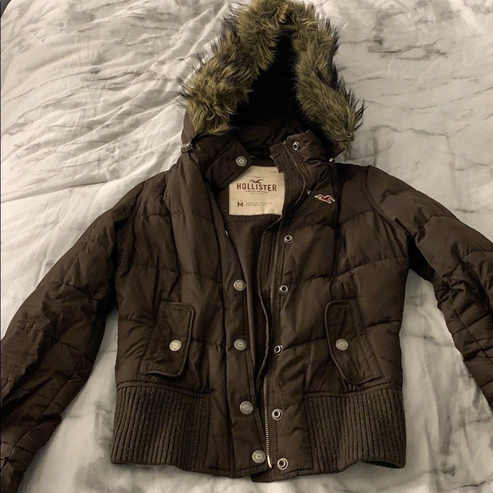 Hollister Brown Winter Jacket or Coat